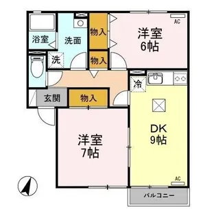 ロイヤルガーデンコート B【1階】の間取り