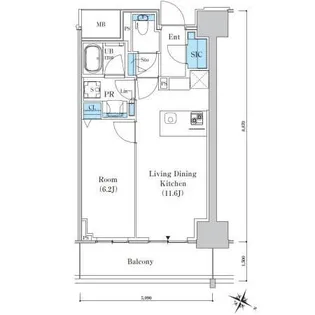 1LDKの間取り画像