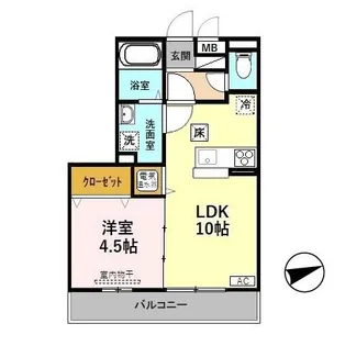 エスポワール【1階】の間取り