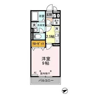 クロイシング【2階】の間取り