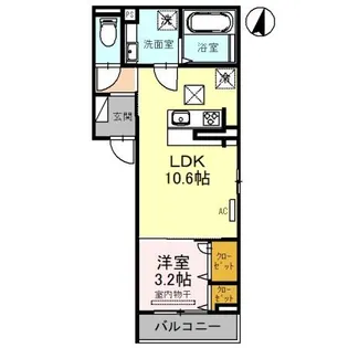 オルレアン【1階】の間取り