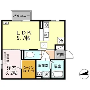 アルトプエンテ【1階】の間取り
