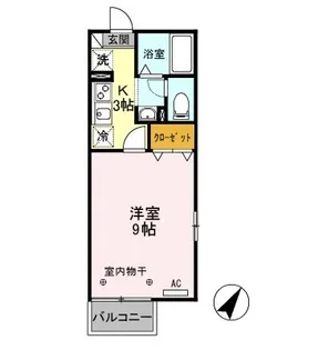 リビングカメリア AB【2階】の間取り