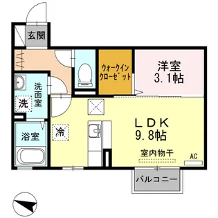 ラ・ランド浜谷 A【1階】の間取り