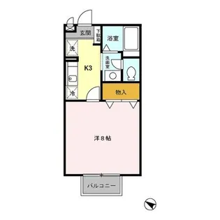 サフラン B【2階】の間取り