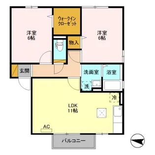 ファミィール B【1階】の間取り