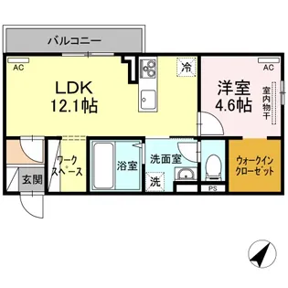 ピターニュ B【1階】の間取り
