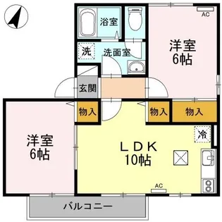 クレールコート A【1階】の間取り