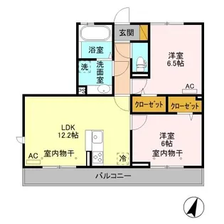 コートイーリス【2階】の間取り