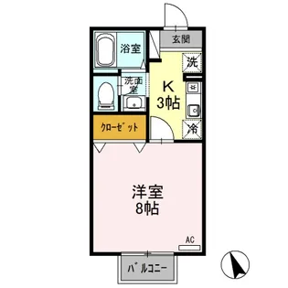 アメニティーハウス【1階】の間取り