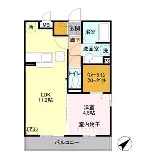 ブライトリー【1階】の間取り