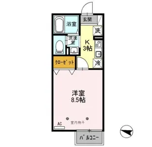 グリーンヒルズ向陽【2階】の間取り