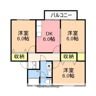ウエストフェリアA棟【102号室】の間取り