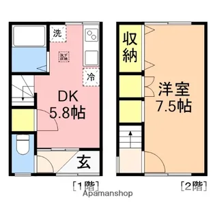新潟県新潟市中央区南万代町【一戸建】の間取り