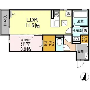 DーPREMIER牡丹山【1階】の間取り