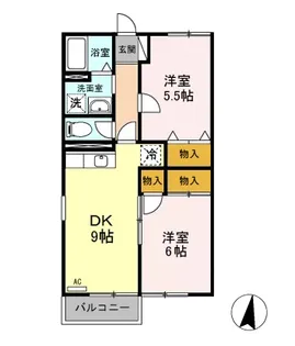 リバープレート B【2階】の間取り