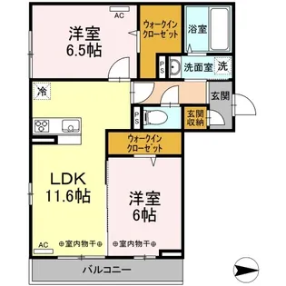 カーサコラゾン【3階】の間取り