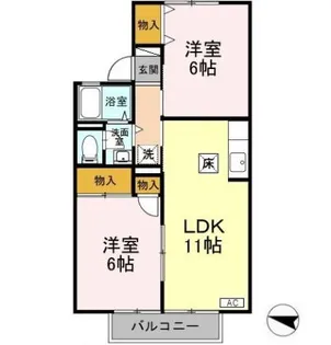 グランシャリオ結 AB【1階】の間取り