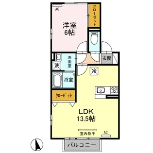 リーブ ワン【2階】の間取り