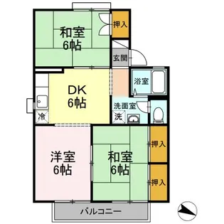 セジュール渡辺 B【2階】の間取り