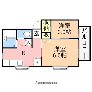ミルフィーユB【2階】の間取り