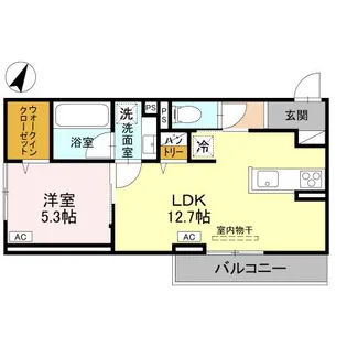 DーROOM上所中【2階】の間取り