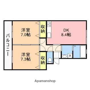 いからしハイツ【105号室】の間取り
