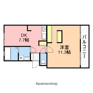 いからしハイツ【202号室】の間取り