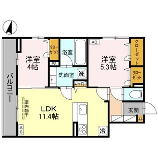 エテルネル近江【2階】の間取り