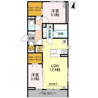 エテルネル近江【2階】の間取り
