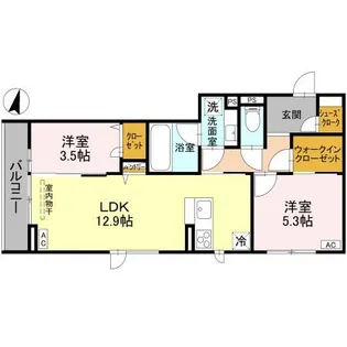 エテルネル近江【2階】の間取り