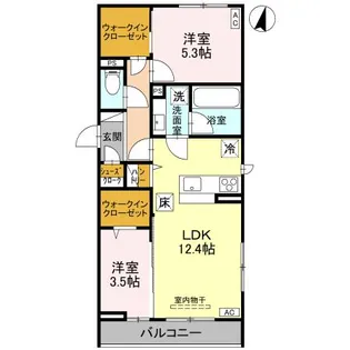 エテルネル近江【1階】の間取り
