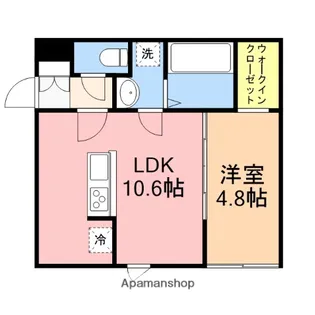 LAUREN駅南【104号室】の間取り