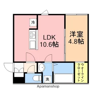 LAUREN駅南【101号室】の間取り