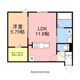 LAUREN駅南【102号室】の間取り