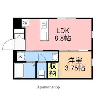 アーバンブランチ鳥屋野南A【1階】の間取り