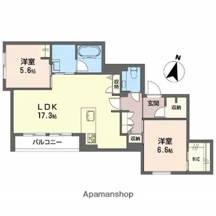 (仮称)笹口2丁目シャーメゾン【2階】の間取り