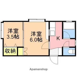ウイング中木戸Ⅱ【2階】の間取り