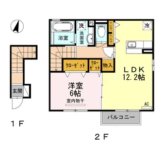 モンボヌール A【2階】の間取り