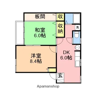 マインドキャッスルC棟【101号室】の間取り