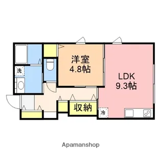 ディアウェンズ高志【1階】の間取り