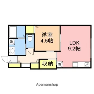 ディアウェンズ高志【1階】の間取り