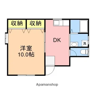 プチハウストック【2-B号室】の間取り