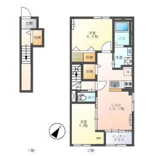 パレスコート トーケン【2階】の間取り