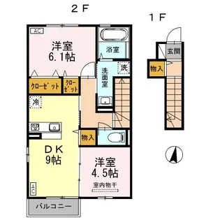 スズカゼ B【2階】の間取り