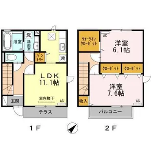 ロイヤル イースト C【1階】の間取り