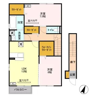 セイチ上近江 E【2階】の間取り