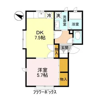 メゾン渚【1号室】の間取り