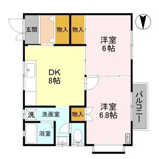 クリスタル女池 A【2階】の間取り