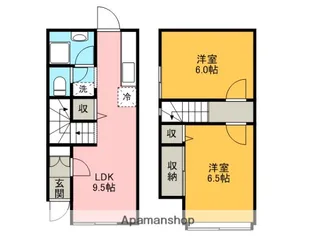 水道町タウンハウス【A101号室】の間取り